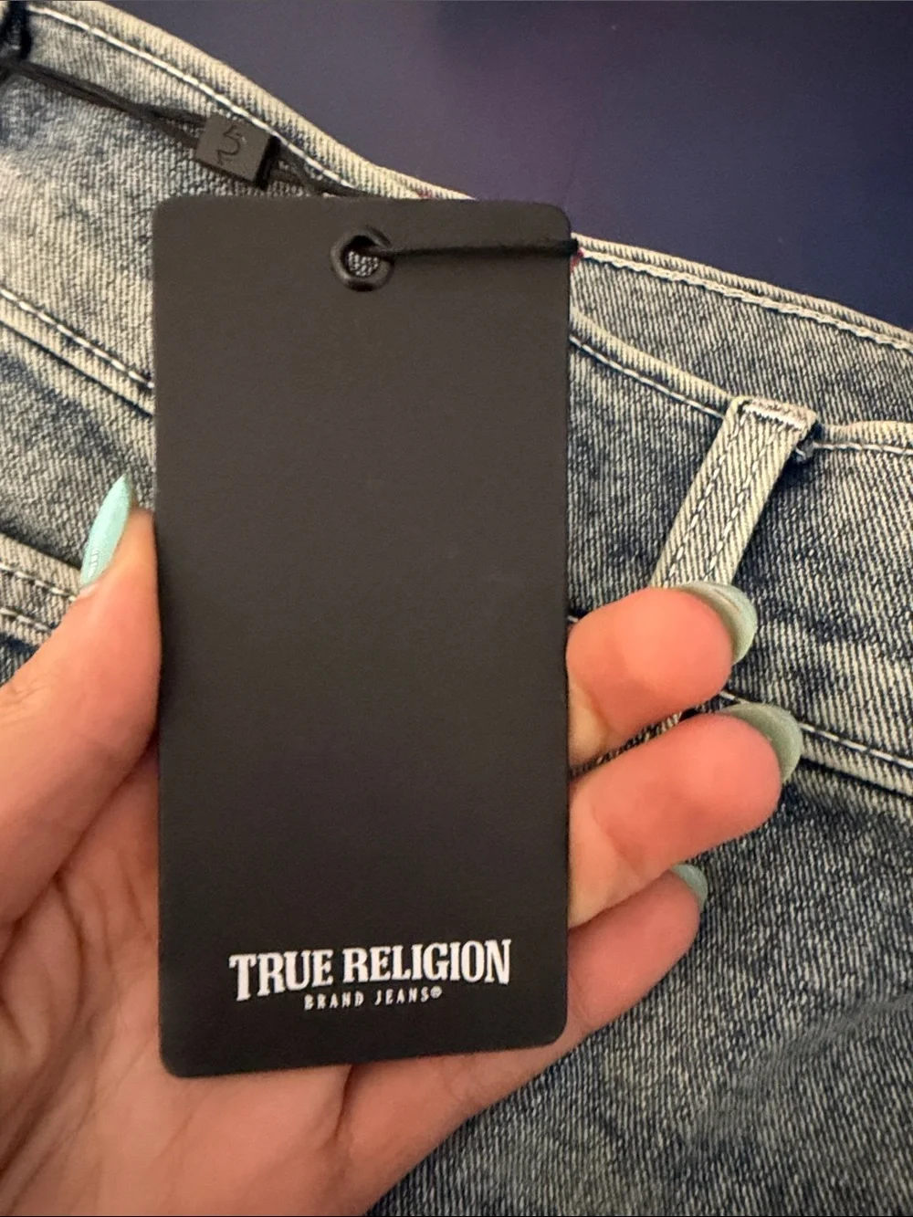 True Religion Men's Medium Blue Straight-Leg Jeans